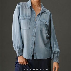 Casual Blue Button-Up Shirt
